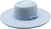 [Dcvmvmn] Women Autumn and Winter Hat Ladies Elegant Retro Woolen Jazz Hat Solid Color Panama Hat 08 56-58CM, 08, One Size
