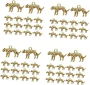 [BESPORTBLE] 4sets Zinc Alloy Metal Animal Charms Leopard Design for Diy Jewelry Necklace Pendants Keychains Bag Charms 20pcs*4