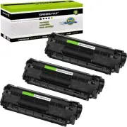 3PK greencycle High Yield Compatible Toner Cartridge Q2612A 12A HP LaserJet 1015