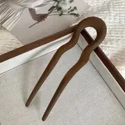Plain Hair Pin 05# - Dark Coffee - One Size