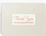 Hallmark Funeral Thank You Cards, Copper Foil (20 Thank You for Your Sympathy Cards with Envelopes)