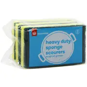 Essentials Heavy Duty Sponge Scourers 3 Pack