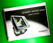Owner's Manual for Garmin GPSMAP 400/500 series, 84 Pages, With Clear Covers!