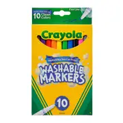 10pc Crayola Kids/Childrens Creative Washable Fineline Markers 36m+