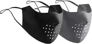 UV Cover 2Pcs Sun Protection Cover Breathable UV Shield UPF 50+ Face Shield for Women Reusable Soft Sunscreen Washable Face with Ear Hoops