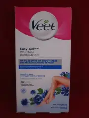 VEET Easy Gel Wax Strips Hair Remover for Body Legs 20 total NEW