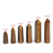 Tiger's Eye Stone Obelisk Quartz Natural Crystal Point Wand Tower Reiki Healing