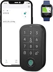 Candy House Candy House Smart Lock, Smart Key, PIN Number, Fingerprint Identification Pad, IC Card Reader, Sesame Touch Pro, Sesame Touch Pro, Suica PASMO, Compatible with Apple Watch Felica MIFAIR,