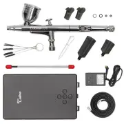 2025 Upgrade 55psi Airbrush Kit - Double Action Airbrush & Mini Compressor wi...