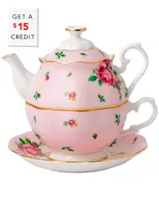 Royal Albert New Country Roses Pink Tea For One with $15 Credit