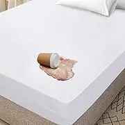 King Size Box Spring Mattress Cover Protector 76"x80", Zippered Mattress Encasement Cover with Breathable Soft Terry Top Fabric Fits 6-9" Deep