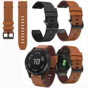 20 22 26mm Leather Watch Wristband Strap For Garmin Fenix 7X 7 6 6X 6 6S Pro C
