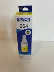 Genuine Epson T664 Yellow Ecotank Refill Ink Bottle 70mL -