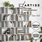 Artiss Display Shelf Cabinet Bookcase Stand Storage Bookshelf 5 Tier Shelves