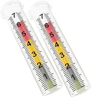 Yardwe Outdoor Rain Gauge Tubes Replacement 2pcs Decorative Rain Gauge Glass Tube for Yard