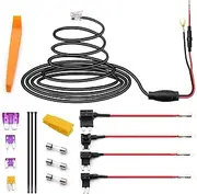 13FT RJ11 Style Radar Detector Hardwire Kit,Quick Connection Plug and Play Cord Cable Set,Include Fuse M1-Q-014