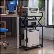 Printer Stand Printer Holder Printer Shelf 3-Tiers Printer Stand Office Movable Printer Rack Storage Rack Floor Printer Rack with Movable Pulley Printer Rack Printer Shelves (Color : E)