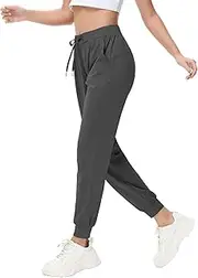 [YuKaiChen] Joggers for Women Yoga Pants Tracksuit Bottoms Women Jogging Bottoms Lightweight Sweatpants Tapered Trousers with Pockets