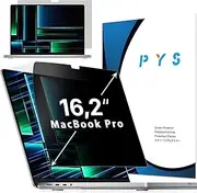 PYS 360° Privacy Film for MacBook Pro 16 Inch 16.2 Inch M1 M2 M3 M4 Pro Max Self-Adhesive Privacy Screen Filter Anti-Fingerprint Anti-Blue Light