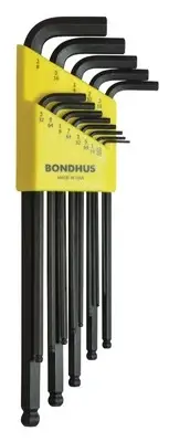 16037 13 Piece Ball End Tip Hex Key L-Wrench Set with ProGuard Finish, Extra ...