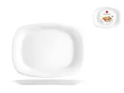 Bormioli Rocco Grangusto Set 6 Piatti Pasticceria, Opale, 22 Bianco