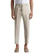 Peserico Linen Drawstring Jogger Pant
