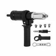 Electric Rivet Pop Gun Adaptor Cordless Drill Nut Riveting Riveter Insert Kit