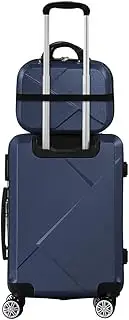 [Slimbridge] 2PCS 20" Inch Carry On Luggage Set, Suitcase 12" Hand Baggage Trolley, Travel Packing with Built-in Lock, Hard Shell Wheels Spinner Luggages Suitcases Bag Case, Navy