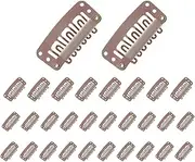 AIMALL 30pcs Wig Snap Clips for Hair Extension Weft, 1.3in, Secure Grip Carbon Steel Hair Styling Clips