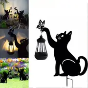 Home Cat Solar Outdoor Garden Lights Ground Lights Walkway Yard Lawn Patio Decor