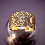Metatron Ring | Adjustable Size | Unisex Ring | Jewelry Gift | Gold Color