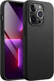JETech Silicone Case for iPhone 13 Pro 6.1-Inch, Silky-Soft Touch Full-Body Protective Phone Case, Shockproof Cover with Microfiber Lining (Black)