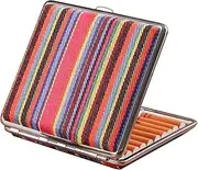 [Lorxilar] Cigarette Case Retro Metal 20 Capacity for 85mm Double Sided Portable Cigarette Case for Men Women,One Size,C