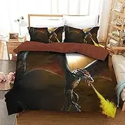 Fire Dragon Quilt Doona Duvet Cover Set Single Double Queen King Size Available Single, 1 Pillow Case