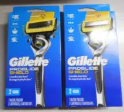 2pks - Gillette ProGlide Shield Men 5-Blade Razor (1 Handle & 2 Cartridges) NEW