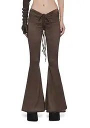 [DARKER WAVS] Fader V-Cut Washed Bell Bottoms - Brown