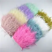 Real Ostrich Feather Clothes Ribbon Trims Feather Skirt Plume Decoration 1meter