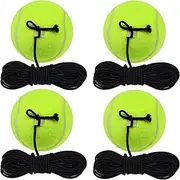 4 Pcs Tennis Training Ball with String,Tennis Balls Practice Training Sport,Tennis Trainer Balls Self Practice Trainer Tool,Rebound Baseboard Self Training Tool