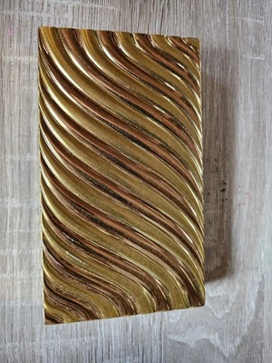 Vintage Evans Compact Cigarette Case Purse Gold Tone Floral 2 Sided W/ Comb