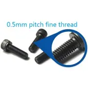 3pcs M4 x 30 mm (0.5mm Pitch) Fine Thread Allen Hex Bolt Socket Head Cap Screw