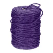 Natural Jute Twine String 328ft x 3mm Long Strong Ribbon Twine Rope Purple