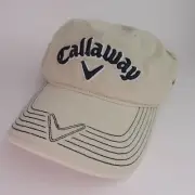 Callaway C-Tech Adjustable back Tan Navy & White Golf Unstructured Hat Cap