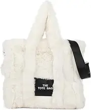 [JQAliMOVV] The Tote Bags for Women, Fluffy Tote Bags Top-Handle Crossbody Handbag Trendy Plush Tote Bag for Travel Work