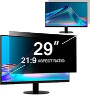 ZOEGAA 29 Inch Computer Privacy Screen Filter for 21:9 Widescreen Monitor 26.5"x11.2" - Computer Screen Privacy Shield and Anti Blue Light Anti Glare Screen Protector
