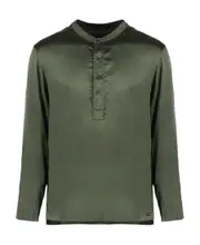 Tom Ford Half Buttoned Long-Sleeved Pyjama Shirt S,XL,L,M,XXL Green