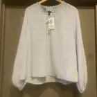 Social Standard By Sanctuary Tallie Peasant Top Large Light Blue New