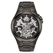 Bulova 98A179 Men's Automatic Black Dial Gunmetal IP Steel Watch