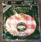 Linette Tablecover 64" Octy-Round Umbrella Hole Red White Gingham Tablecloth USA