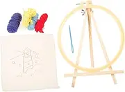 DOITOOL 1Set Punch Needle Embroidery Kit for Adults Easy to Use Craft Tool with Threader and Fabric Hoop for Beginners and Present Making