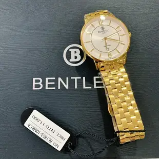 (Little bee小蜜蜂精品)Bentley 賓利 素面石英鋼錶